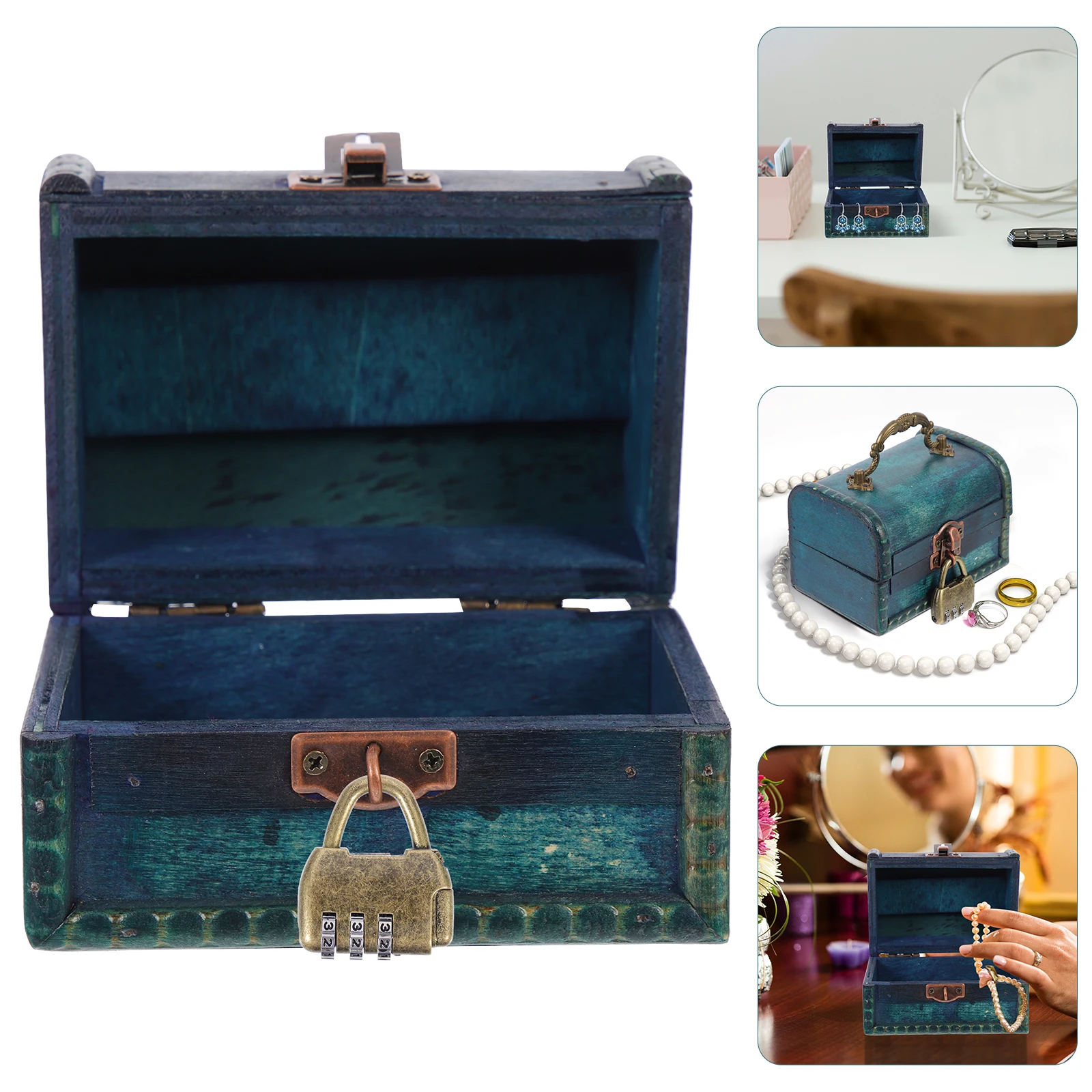 Vintage Jewelry Box Wooden Retro Storage Case for Earrings Rings Small Treasure Chest Green Travel Trinket Container Decorative
Vintage Jewelry Box Wooden Retro Storage Case for Earrings Rings Small Treasure Chest Green Travel Trinket Container Decorative
