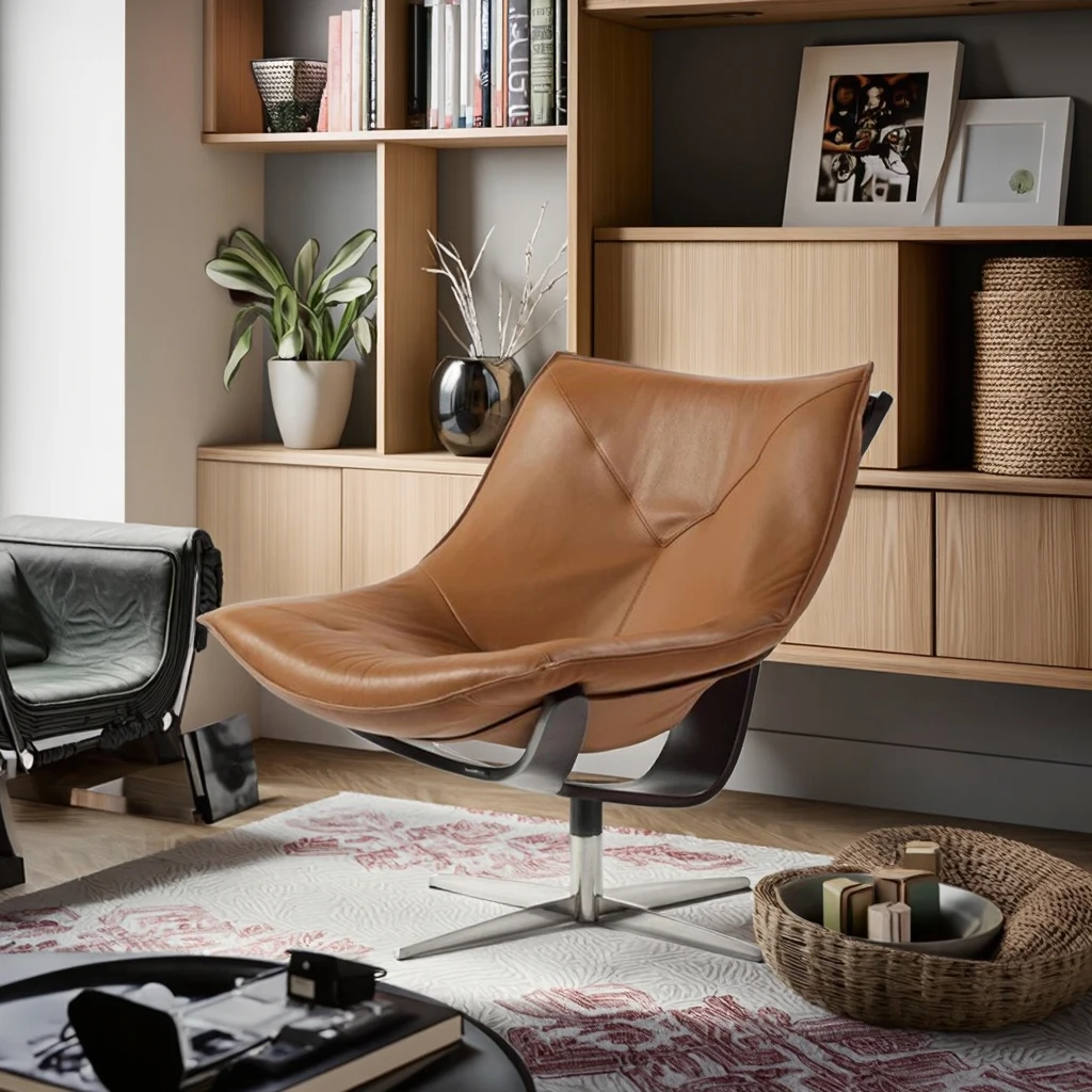 Italian style designer leather lounge chair luxury living room furniture with elegant chair
Italian style designer leather lounge chair luxury living room furniture with elegant chair