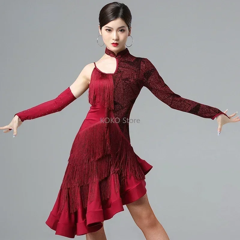 New Latin Dance Dress Women Dance Skirt Professional Competition Dance Clothes Women Sexy Tassel Dress Performance Costume
New Latin Dance Dress Women Dance Skirt Professional Competition Dance Clothes Women Sexy Tassel Dress Performance Costume