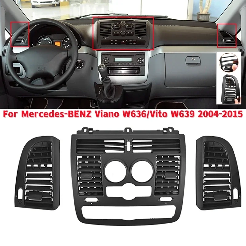 1/3Pcs Car Left Right Central Air Vent Outlet Cover Air Outlet Grille Panel For Mercedes Benz Viano W636 Vito W639 2004-2015
1/3Pcs Car Left Right Central Air Vent Outlet Cover Air Outlet Grille Panel For Mercedes Benz Viano W636 Vito W639 2004-2015