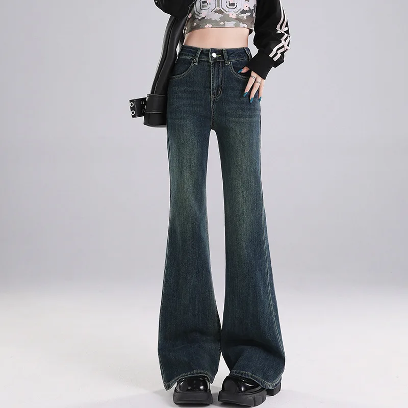 Women's Spring and Autumn Street Fashion Denim Micro-flare Pants. Temperament Simple and Slim-fit Stretch High-waisted Jeans
Women's Spring and Autumn Street Fashion Denim Micro-flare Pants. Temperament Simple and Slim-fit Stretch High-waisted Jeans