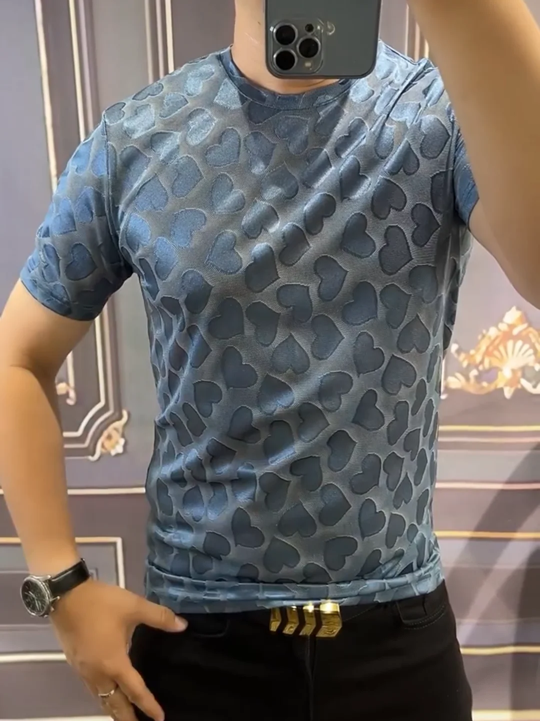 Summer New Men's Short Sleeve T-Shirt round Neck Slim Fit Comfortable Casual Fashion Trend Versatile Stylish Handsome
Summer New Men's Short Sleeve T-Shirt round Neck Slim Fit Comfortable Casual Fashion Trend Versatile Stylish Handsome