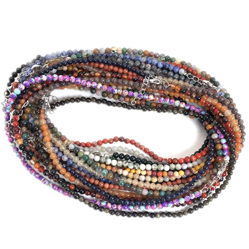 Bohemian Natural Stone 4mm Round Beads Agate quartz opal Necklaces Women Friendship Neck Jewelry Fashion Vacation Chokers
Bohemian Natural Stone 4mm Round Beads Agate quartz opal Necklaces Women Friendship Neck Jewelry Fashion Vacation Chokers