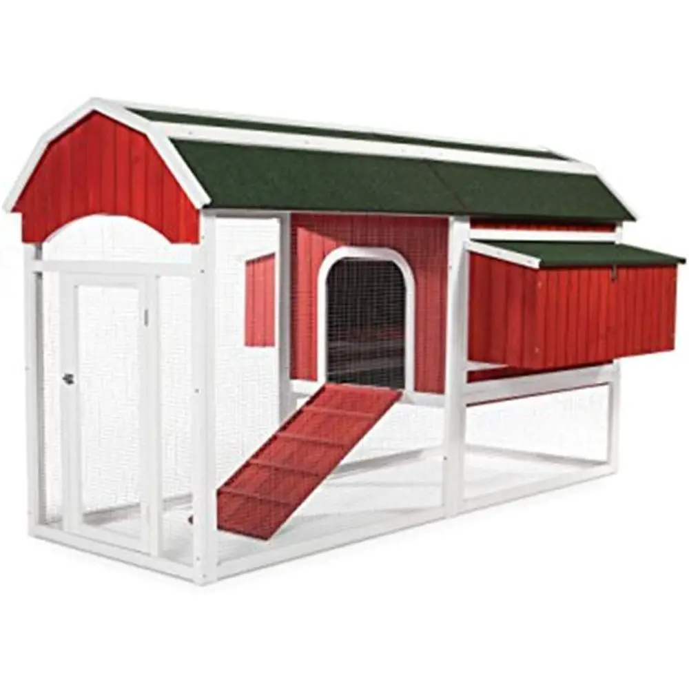 Large Barn-Style Chicken Coop, Red
Large Barn-Style Chicken Coop, Red
