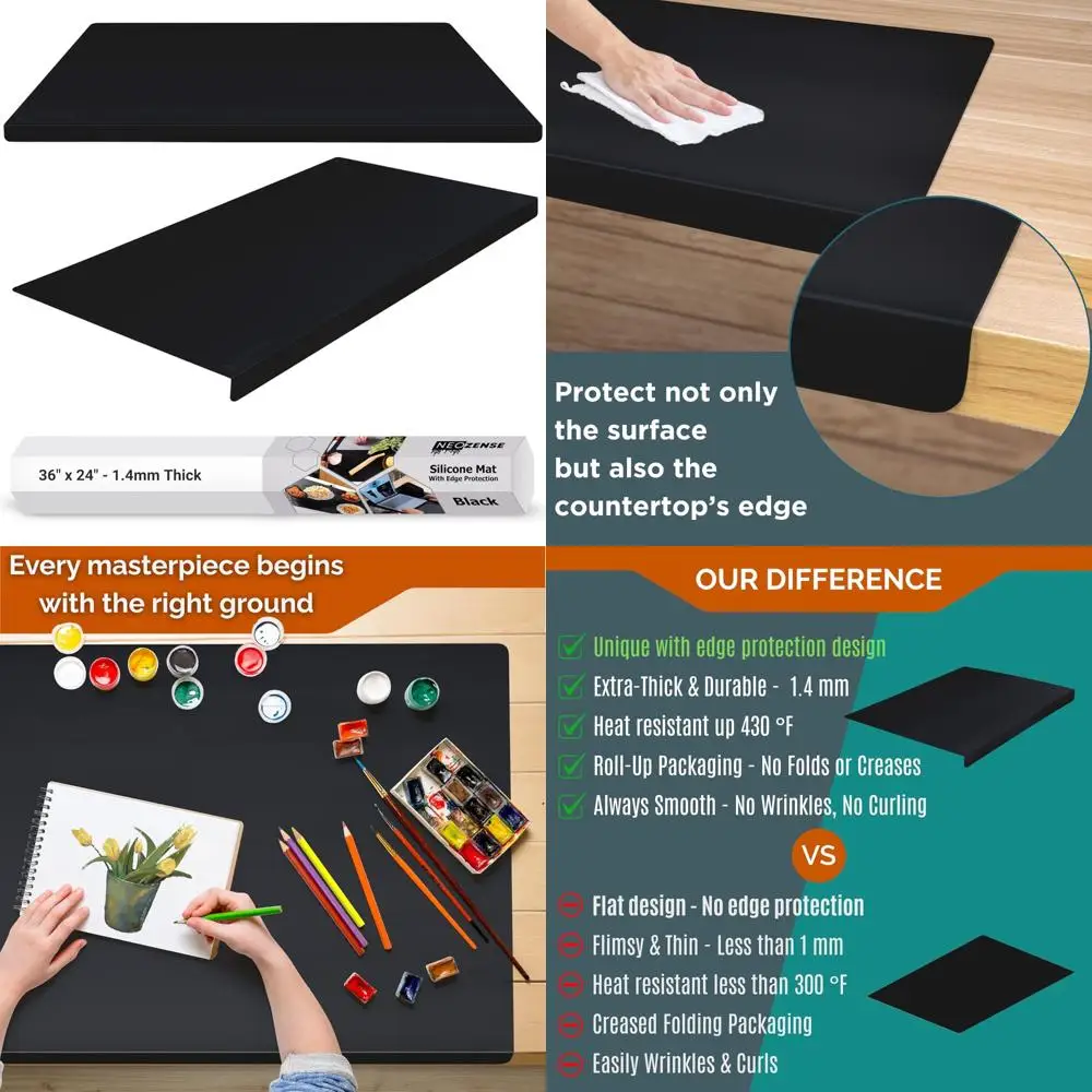 Большие силиконовые коврики для рукоделия с защитой края — универсальный термостойкий силиконовый рабочий коврик
Большие силиконовые коврики для рукоделия с защитой края — универсальный термостойкий силиконовый рабочий коврик