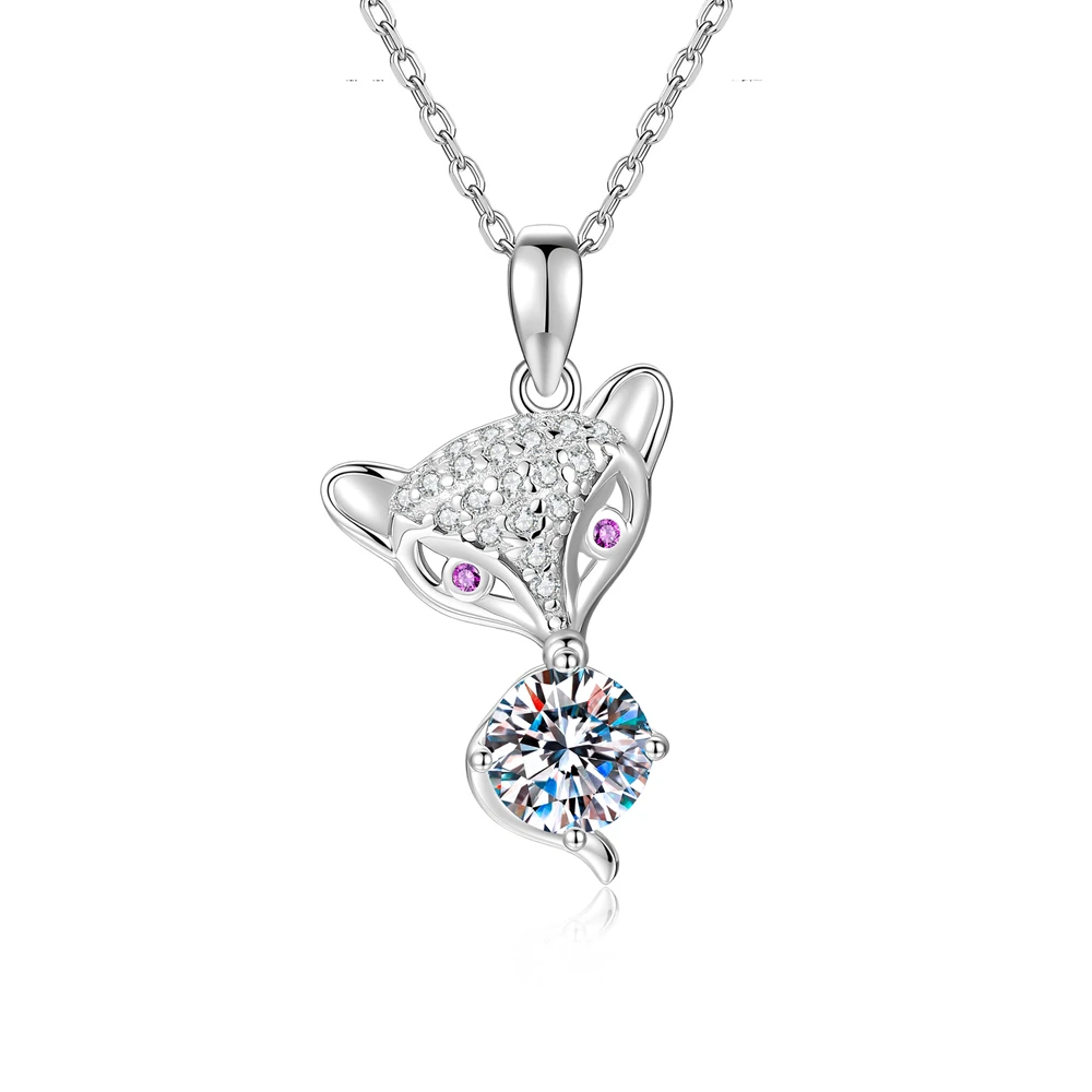 1ct Moissanite Necklace S925 Sterling Silver Fox Pendant Necklace For Women Anniversary Party High-End Jewelry Gift
1ct Moissanite Necklace S925 Sterling Silver Fox Pendant Necklace For Women Anniversary Party High-End Jewelry Gift