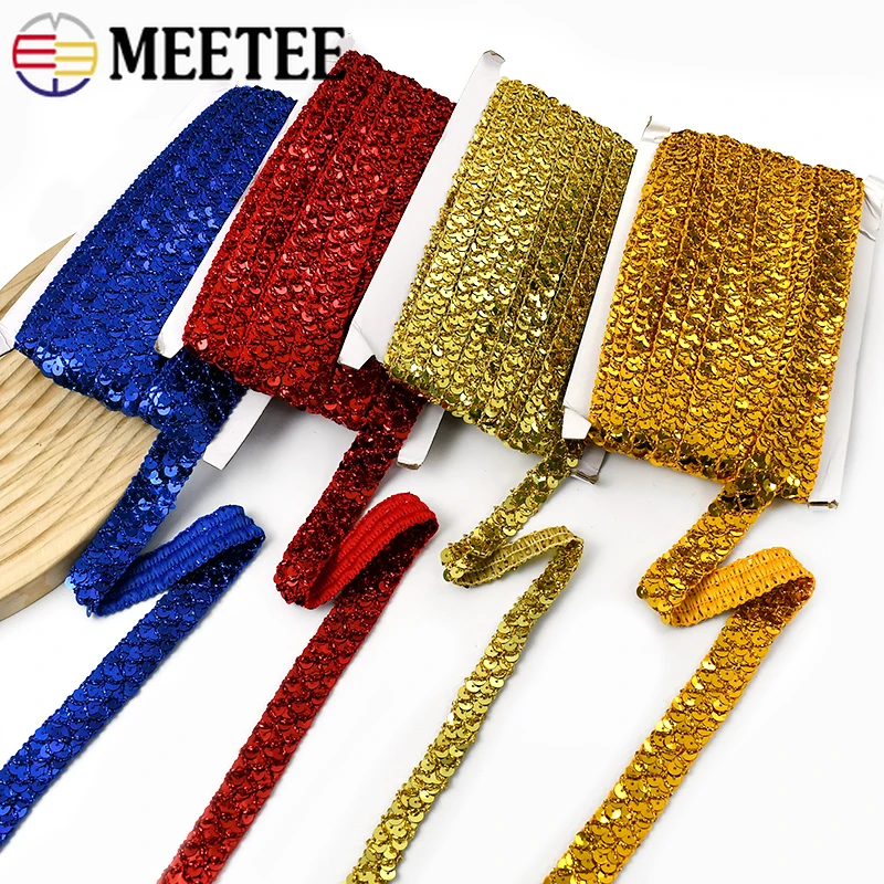 2/5/10Meters Meetee 20mm Sequin Ribbons Lace Trim for Sewing Dance Dress Wedding Party Garment Decoration Tape DIY Accessories
2/5/10Meters Meetee 20mm Sequin Ribbons Lace Trim for Sewing Dance Dress Wedding Party Garment Decoration Tape DIY Accessories