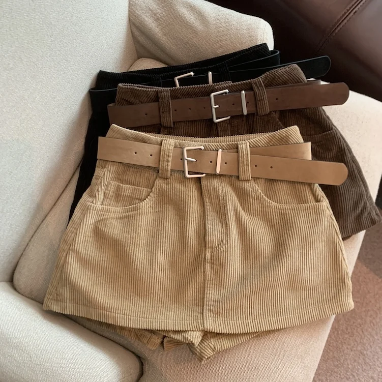Women's Autumn Winter Solid Color A Line Corduroy Short Skirt Lady Streetwear High Waist Shorts Skirt
Women's Autumn Winter Solid Color A Line Corduroy Short Skirt Lady Streetwear High Waist Shorts Skirt