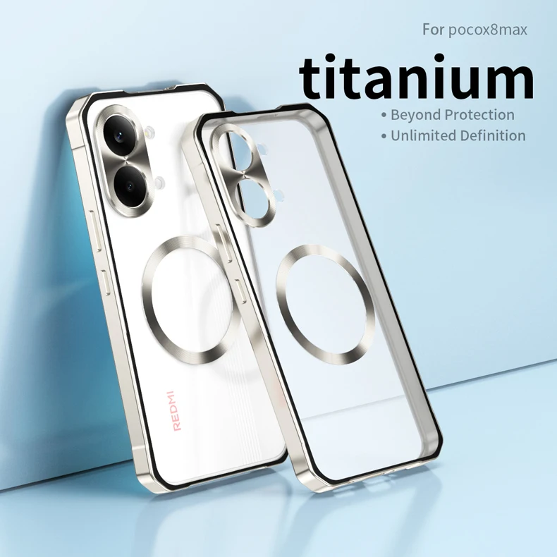 For POCO X8 Pro Max X8Pro Case Shockproof Magnetic Translucent Matte PC + Aluminum alloy Frame Anti-fingerprint Cover
For POCO X8 Pro Max X8Pro Case Shockproof Magnetic Translucent Matte PC + Aluminum alloy Frame Anti-fingerprint Cover