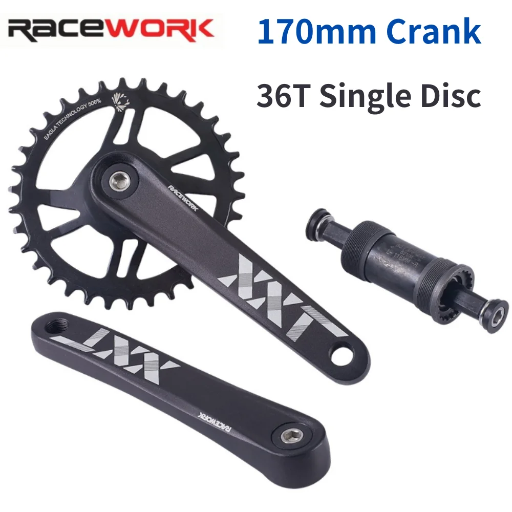 RACEWORK XXT кривошипная система 170 мм, стандартная Подвеска для горного велосипеда BB MTB, кривошипная система с одним диском 36T, кривошипник из алюминиевого сплава с квадратным отверстием
RACEWORK XXT кривошипная система 170 мм, стандартная Подвеска для горного велосипеда BB MTB, кривошипная система с одним диском 36T, кривошипник из алюминиевого сплава с квадратным отверстием