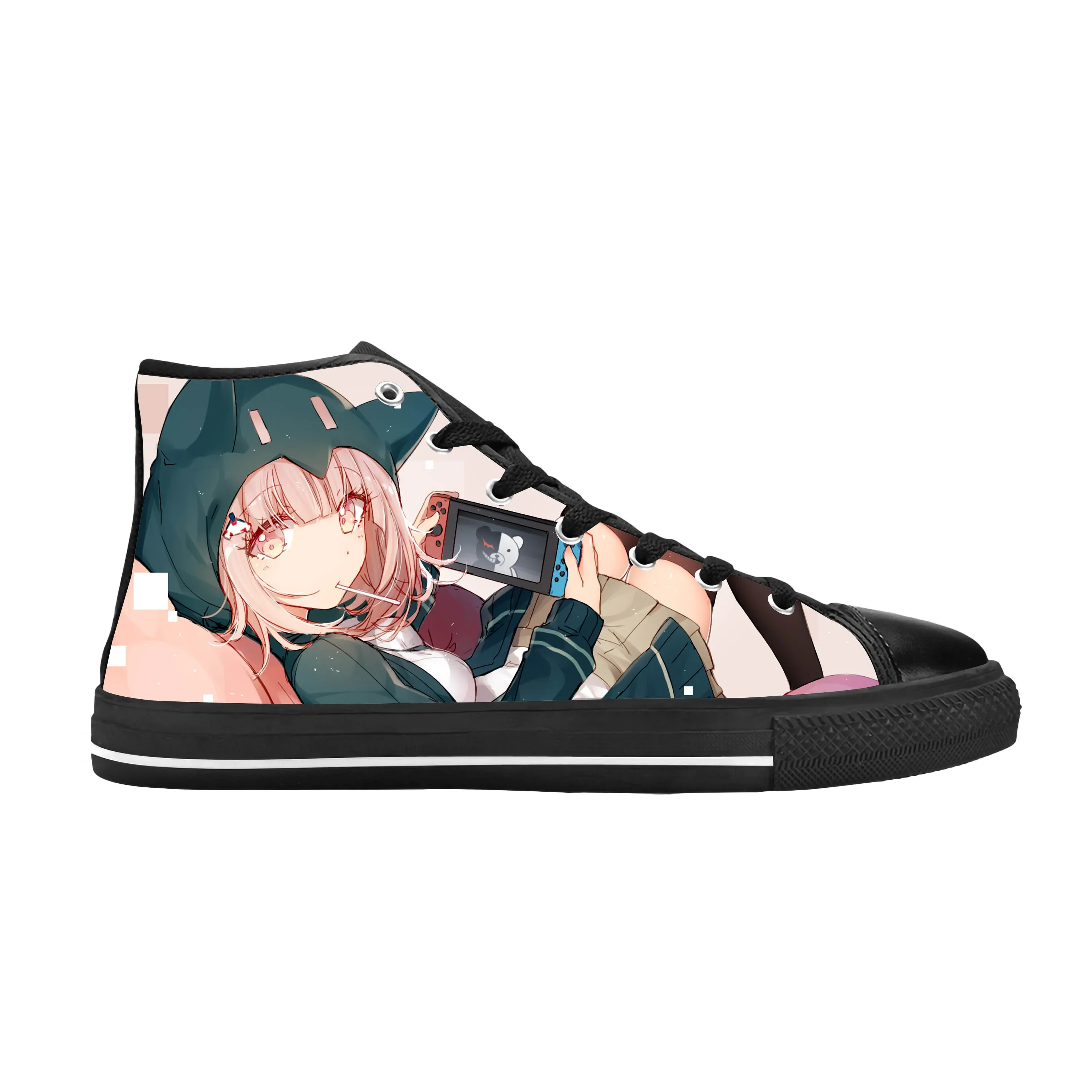 Japanese Anime Cartoon Danganronpa Nanami Chiaki Casual Cloth Shoes High Top Comfortable Breathable 3D Print Men Women Sneakers
Japanese Anime Cartoon Danganronpa Nanami Chiaki Casual Cloth Shoes High Top Comfortable Breathable 3D Print Men Women Sneakers