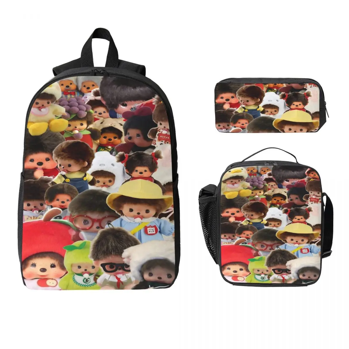 3 шт., набор рюкзаков Kawaii Monchhichis для детей, пеналы, наборы сумок для книг с коробкой для завтрака для школьников, рюкзак
3 шт., набор рюкзаков Kawaii Monchhichis для детей, пеналы, наборы сумок для книг с коробкой для завтрака для школьников, рюкзак