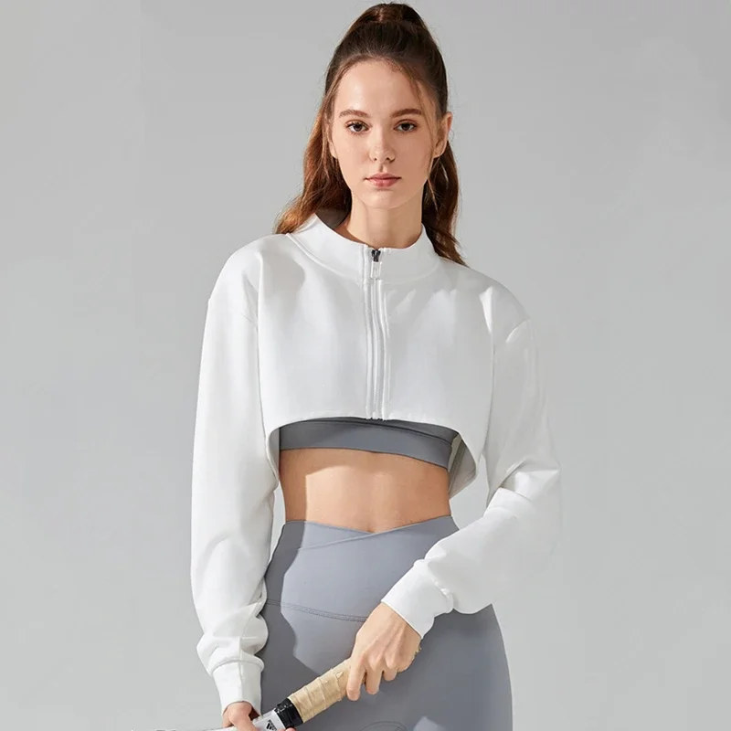 Spring Women Loose Sport Jackets Yoga Running Jacket Long Sleeves Workout Sweatshirts Gym Fitness Sexy Cropped Tops Coats Female
Spring Women Loose Sport Jackets Yoga Running Jacket Long Sleeves Workout Sweatshirts Gym Fitness Sexy Cropped Tops Coats Female