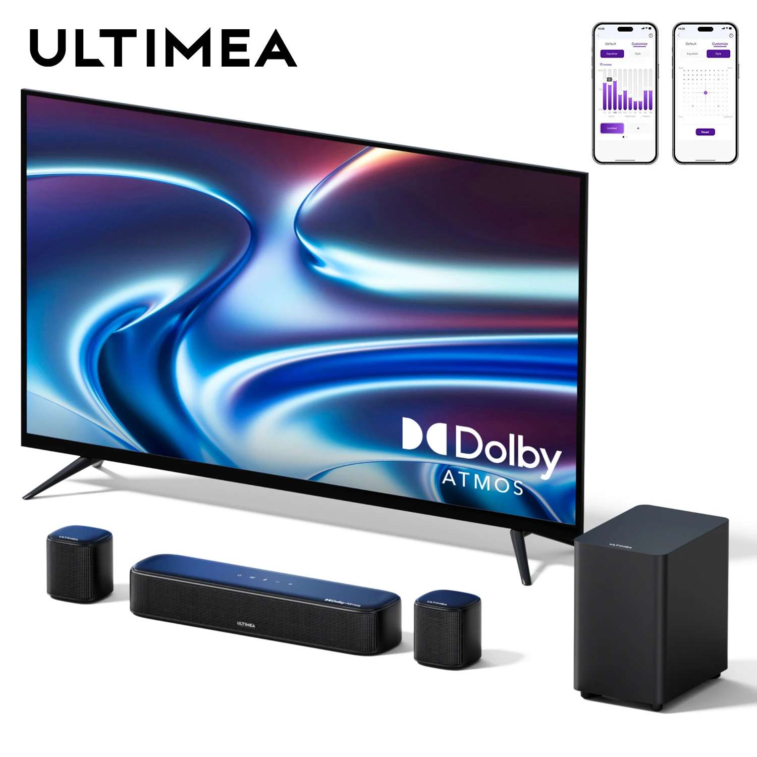 ULTIMEA 5.1 Sound Bar, Surround Sound System Soundbar for TV with Dolby Atmos&APP Control, Home Cinema Bluetooth Speakers
ULTIMEA 5.1 Sound Bar, Surround Sound System Soundbar for TV with Dolby Atmos&APP Control, Home Cinema Bluetooth Speakers