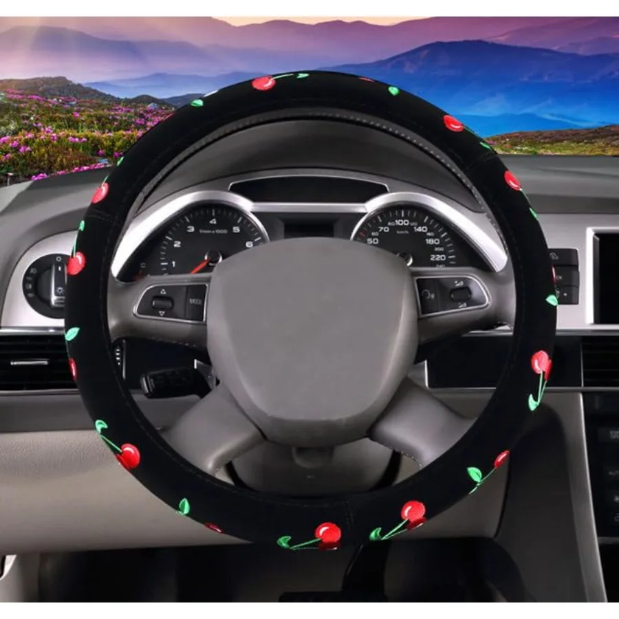 Automotive Women Embroidery Cute Car Steering Wheel Cover Cherry
Automotive Women Embroidery Cute Car Steering Wheel Cover Cherry