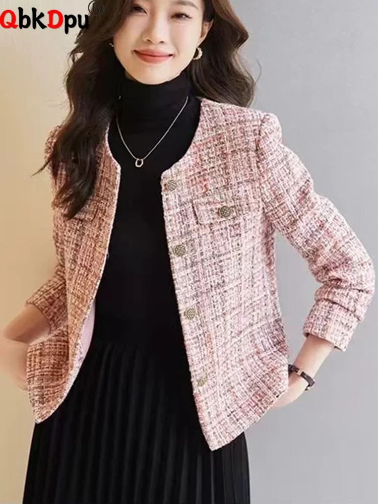 Korean Fashion Tweed Outerwears Fall Winter O-neck Long Sleeve Loose Jackets Tops Women Casual Single Breasted Chaquetas Blusas
Korean Fashion Tweed Outerwears Fall Winter O-neck Long Sleeve Loose Jackets Tops Women Casual Single Breasted Chaquetas Blusas