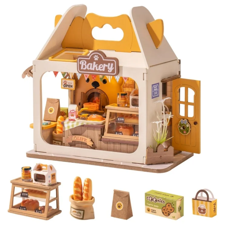 Rolife Miniature Doll House Food Box Shop DIY Miniature House Kit Diorama House Building Set with LED Room
Rolife Miniature Doll House Food Box Shop DIY Miniature House Kit Diorama House Building Set with LED Room