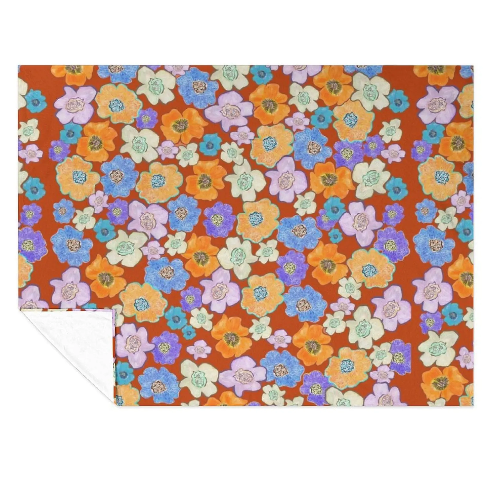 Florals with Orange background Throw Blanket Retros Hairys Moving anime Blankets 
Florals with Orange background Throw Blanket Retros Hairys Moving anime Blankets