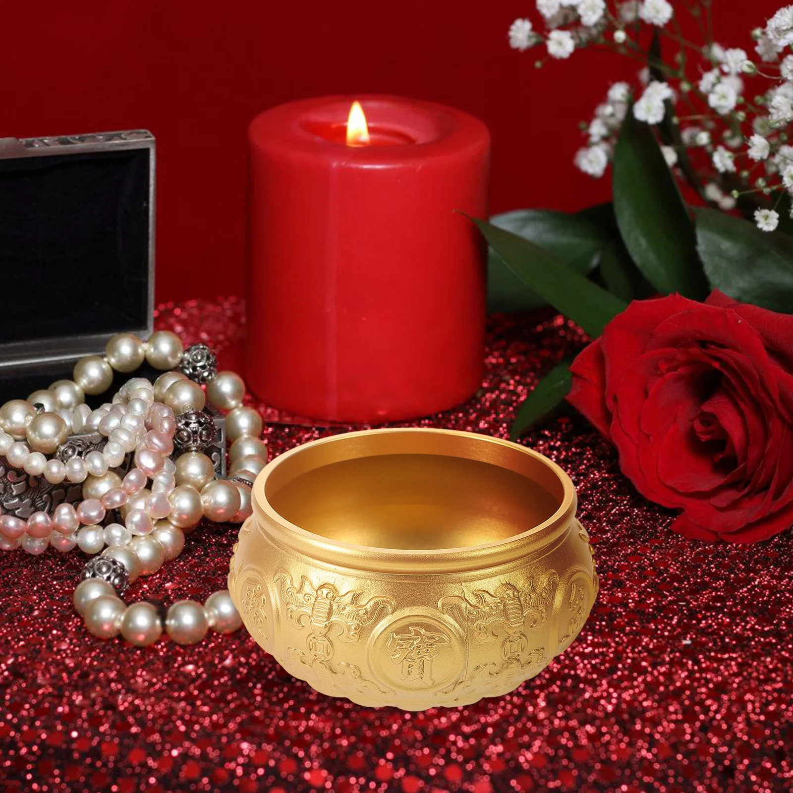 Brass Ornaments Treasure Bowl Decorative Chinese Wealth Basin Home Office Desktop Chinese Treasure Basin Metal Bowls Art
Brass Ornaments Treasure Bowl Decorative Chinese Wealth Basin Home Office Desktop Chinese Treasure Basin Metal Bowls Art