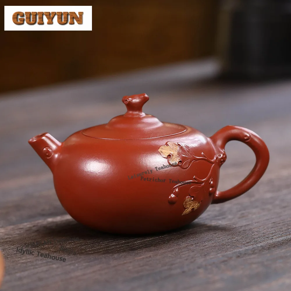 150ml Luxury Yixing Purple Clay Teapots Handmade Fulu Pot Raw Ore Dahongpao Mud Kettle With Strainer Chinese Zisha Tea Set Gift
150ml Luxury Yixing Purple Clay Teapots Handmade Fulu Pot Raw Ore Dahongpao Mud Kettle With Strainer Chinese Zisha Tea Set Gift
