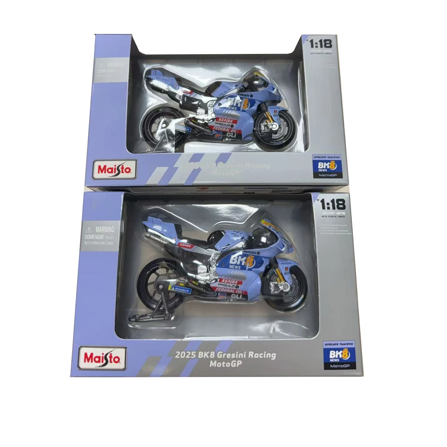 Maisto 1:18 #73 Alex Marquez #54 Giannantonio 2025 BK8 Gresini Racing Moto GP casting alloy motorcycle Model collection gift toy
Maisto 1:18 #73 Alex Marquez #54 Giannantonio 2025 BK8 Gresini Racing Moto GP casting alloy motorcycle Model collection gift toy