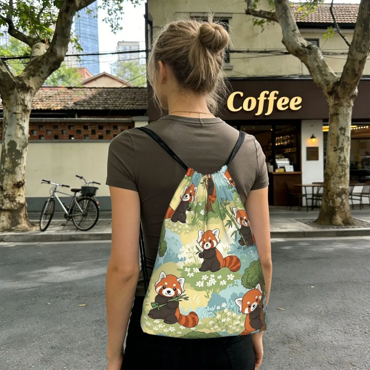 Cute Cartoon Panda Red Raccoon Backpacks Multi-function Drawstring Bundle Pocket Storage Bag Book Bags for Man Woman Students
Cute Cartoon Panda Red Raccoon Backpacks Multi-function Drawstring Bundle Pocket Storage Bag Book Bags for Man Woman Students