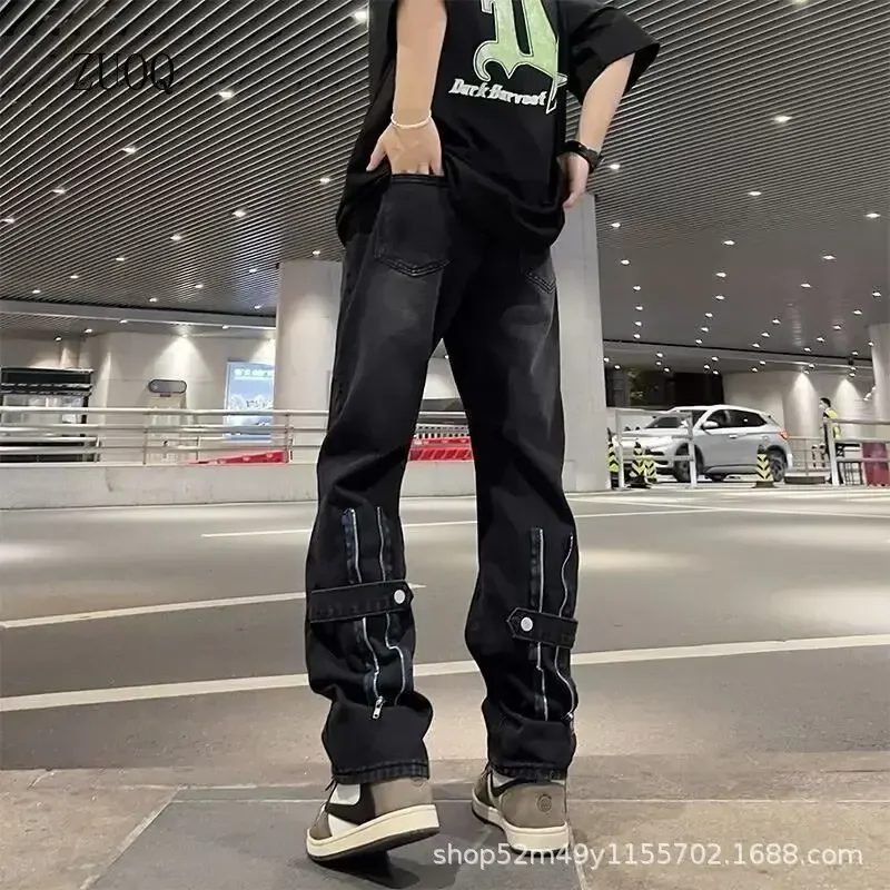 Men's Zipper Split Denim Jeans Casual Hip Hop Style Washed Out Vintage American Floor-Length Yellow Colored Trousers Man
Men's Zipper Split Denim Jeans Casual Hip Hop Style Washed Out Vintage American Floor-Length Yellow Colored Trousers Man