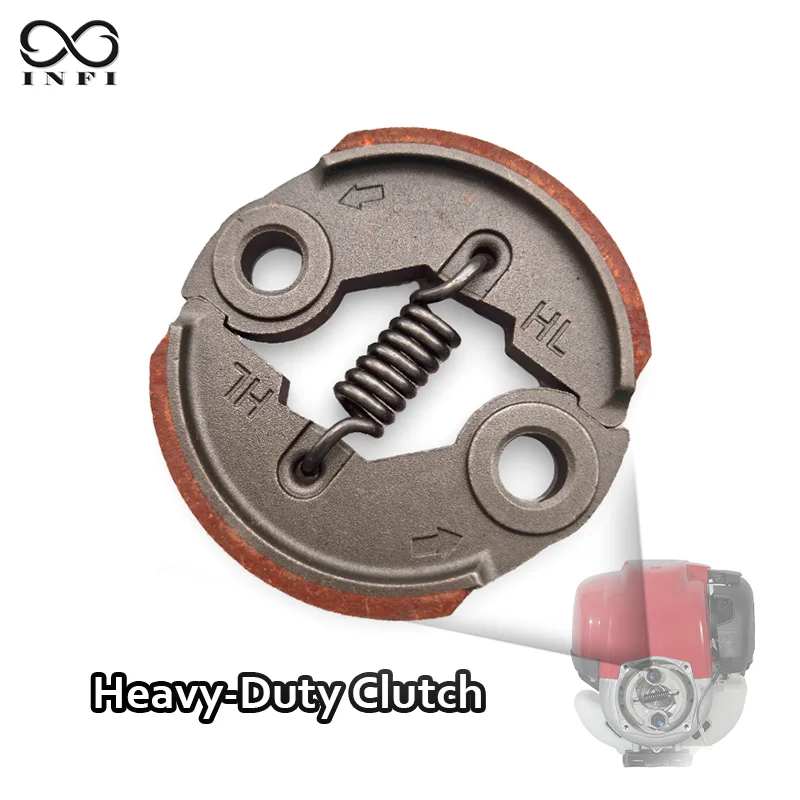 1 комплект сверхмощных колодок сцепления с пружиной, подходит для кустореза, триммера для травы, газонокосилки, 2-тактного двигателя 43cc 47cc 49cc
1 комплект сверхмощных колодок сцепления с пружиной, подходит для кустореза, триммера для травы, газонокосилки, 2-тактного двигателя 43cc 47cc 49cc