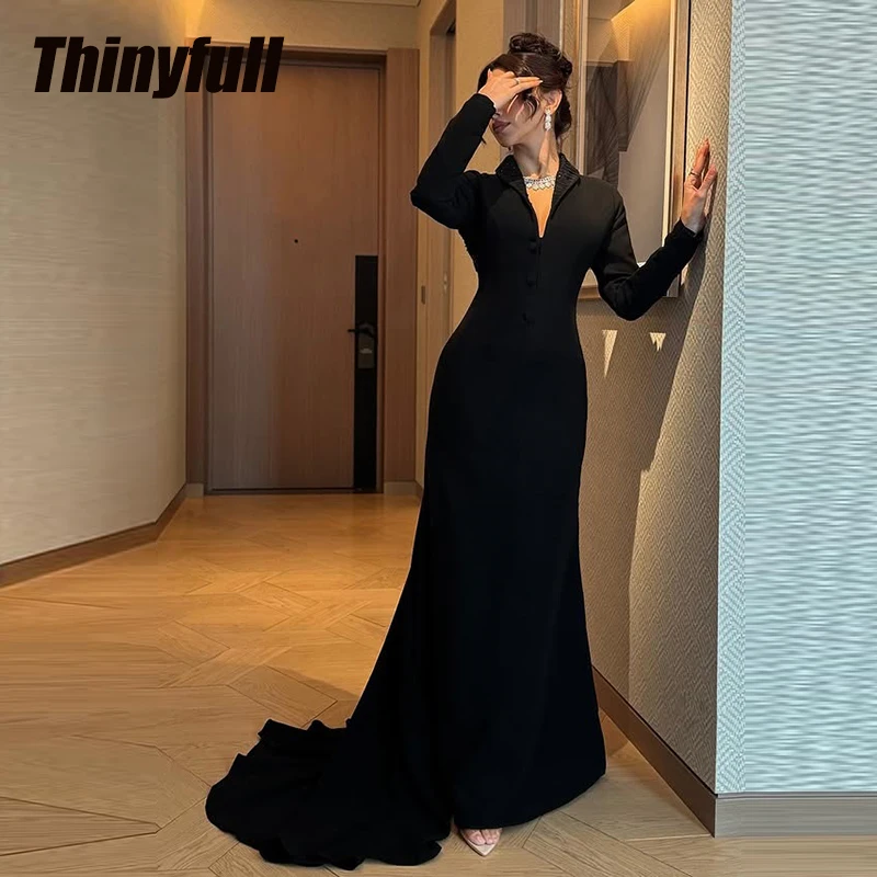 Thinyfull Arab Satin Mermaid Prom Dresses Full Sleeves V-neck Dubai Evening Party Gown Special Occasion Dress Customized
Thinyfull Arab Satin Mermaid Prom Dresses Full Sleeves V-neck Dubai Evening Party Gown Special Occasion Dress Customized