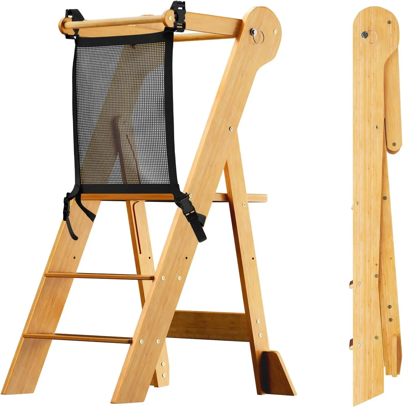 Foldable Toddler Kitchen Stool Helper - Height Adjustable Standing Tower for Sink or Counter - Step Stool for Ages 18 Months to 6 Years, Natural
Foldable Toddler Kitchen Stool Helper - Height Adjustable Standing Tower for Sink or Counter - Step Stool for Ages 18 Months to 6 Years, Natural