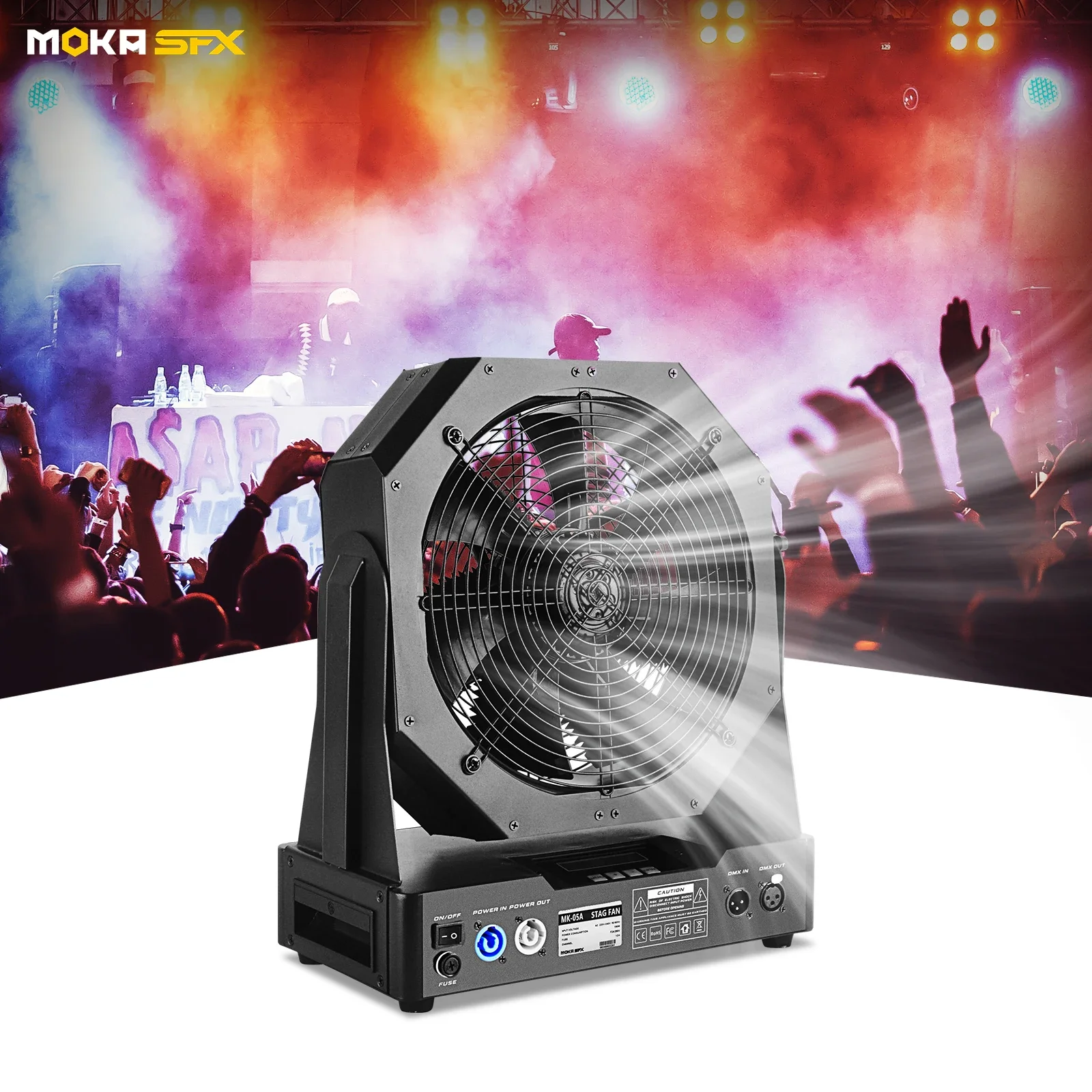 MOKA 200 Вт DMX вентилятор для сценического шоу, вентилятор с дистанционным управлением и регулировкой скорости для сценического эффекта туманной машины
MOKA 200 Вт DMX вентилятор для сценического шоу, вентилятор с дистанционным управлением и регулировкой скорости для сценического эффекта туманной машины