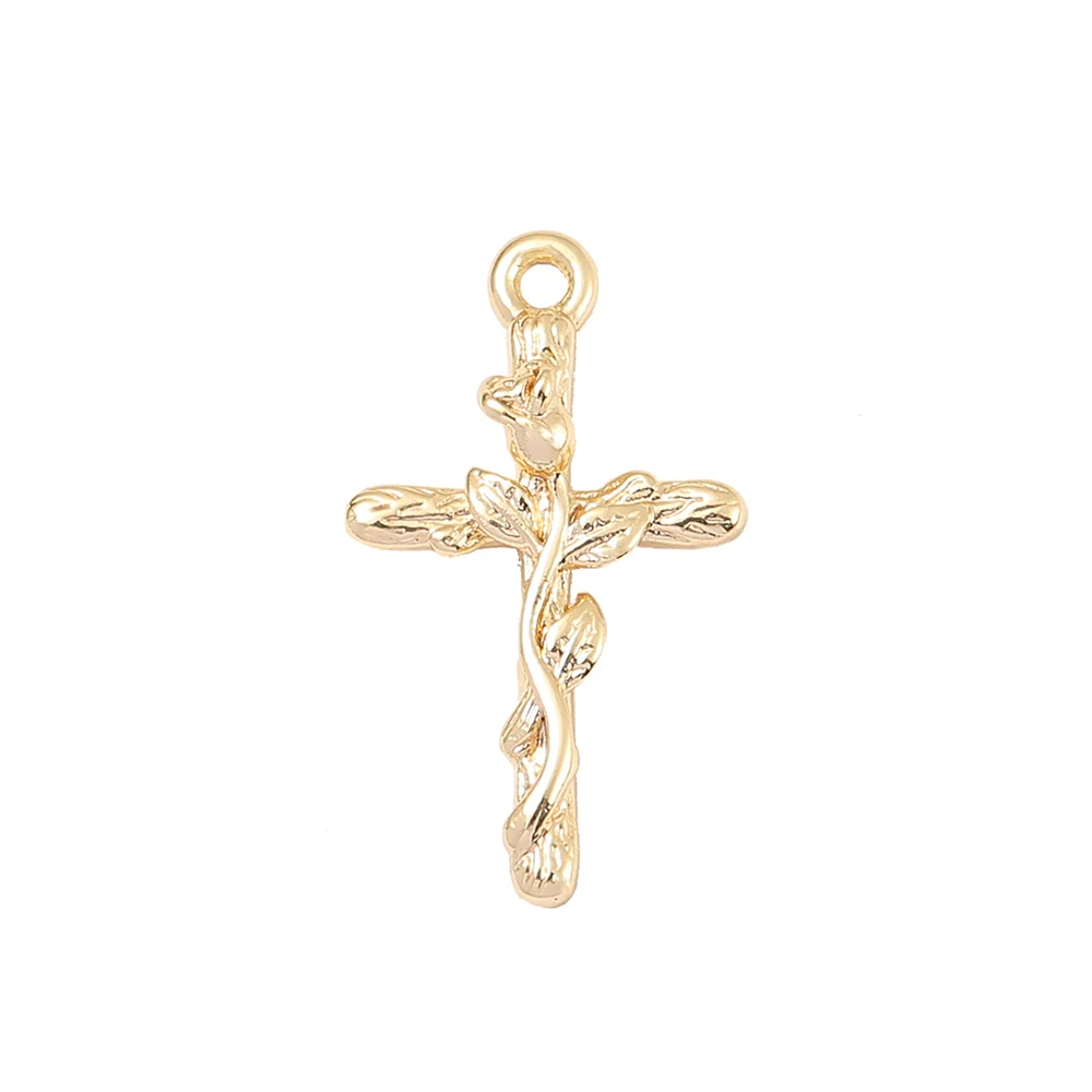 Factory Wholesale Brass Plated Gold Color Cross Charms Pendants Necklace and Bracelet Earring Diy Jewelry Accessories Parts
Factory Wholesale Brass Plated Gold Color Cross Charms Pendants Necklace and Bracelet Earring Diy Jewelry Accessories Parts