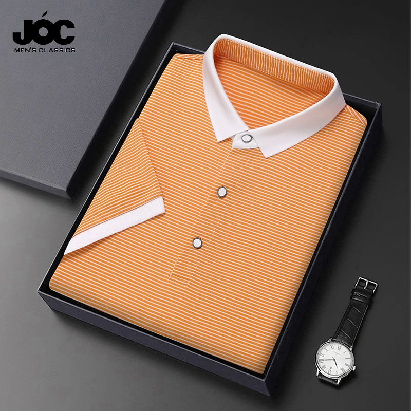 2024 Men's New Striped Cotton Business Casual Short Sleeved POLO Shirt Fashion Comfortable and Breathable Top
2024 Men's New Striped Cotton Business Casual Short Sleeved POLO Shirt Fashion Comfortable and Breathable Top