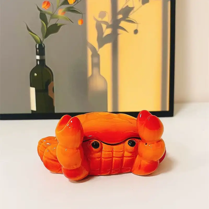 Crab Ceramic Household Ashtray with Cover Anti-flying Office Living Room Ornaments Jewelry Storage Box Cute Table Ashtray
Crab Ceramic Household Ashtray with Cover Anti-flying Office Living Room Ornaments Jewelry Storage Box Cute Table Ashtray