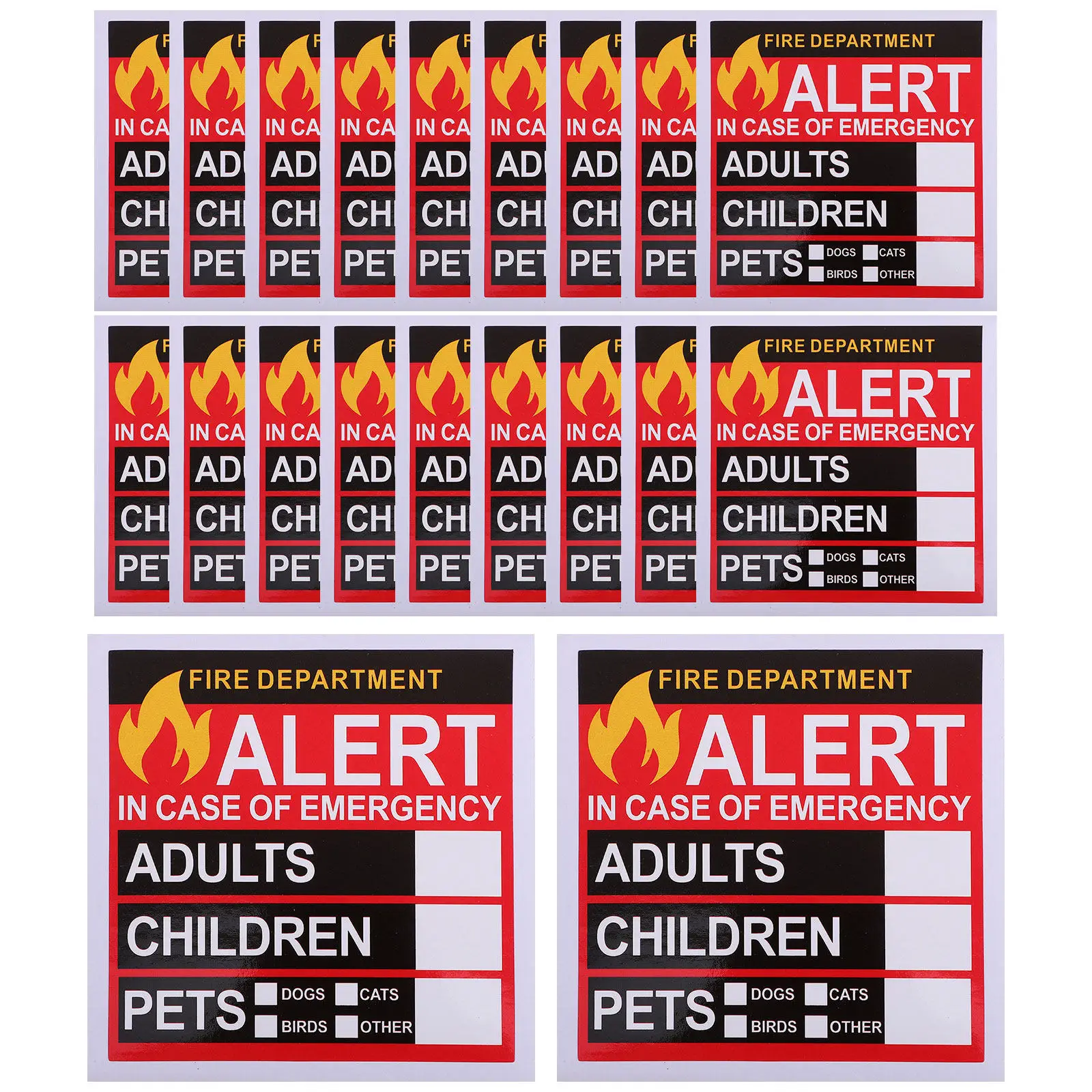 20Sheets Emergency Alert People Finder Stickers Pet Finder Safety Decal Rescue Window Door Stickers Emergency Alert Decal
20Sheets Emergency Alert People Finder Stickers Pet Finder Safety Decal Rescue Window Door Stickers Emergency Alert Decal
