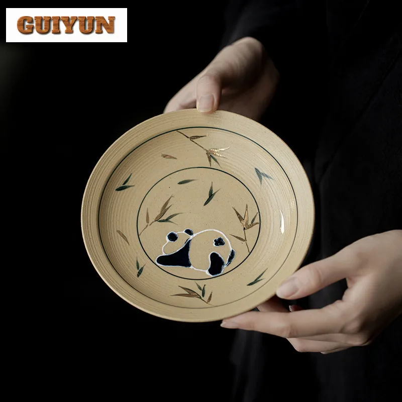 Hand Drawn Bamboo Panda Round Pot Bearing Holder Zen Pot Base Dry Brew Table Tea Tray Fruit Snack Plate Kung Fu Tea Tableware
Hand Drawn Bamboo Panda Round Pot Bearing Holder Zen Pot Base Dry Brew Table Tea Tray Fruit Snack Plate Kung Fu Tea Tableware