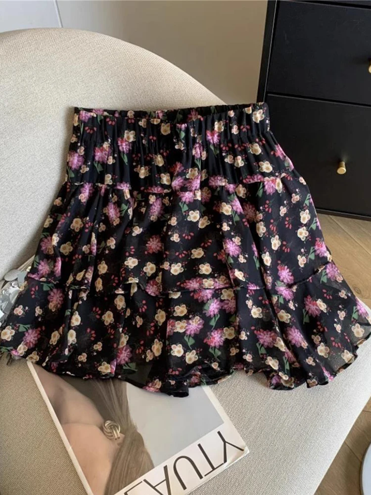 Ruffles Floral Chiffon Skirt Women Fashion High Waist Sweet Sexy Mini Skirts Summer Loose Chic Korean Elegant Soft A Line Skirt
Ruffles Floral Chiffon Skirt Women Fashion High Waist Sweet Sexy Mini Skirts Summer Loose Chic Korean Elegant Soft A Line Skirt