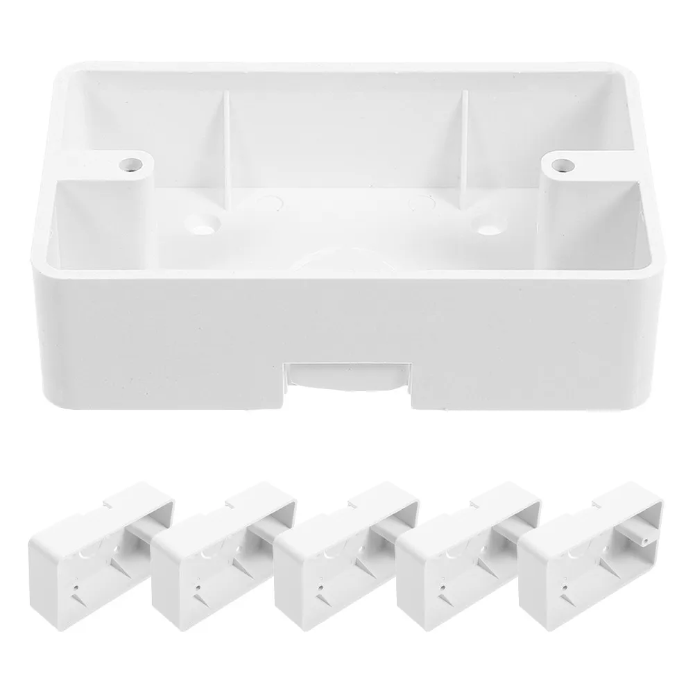6pcs Surface Mount Junction Box Shallow Electrical Outlet Box Wall Mounted Switch Socket For Home Office Diy Installation
6pcs Surface Mount Junction Box Shallow Electrical Outlet Box Wall Mounted Switch Socket For Home Office Diy Installation