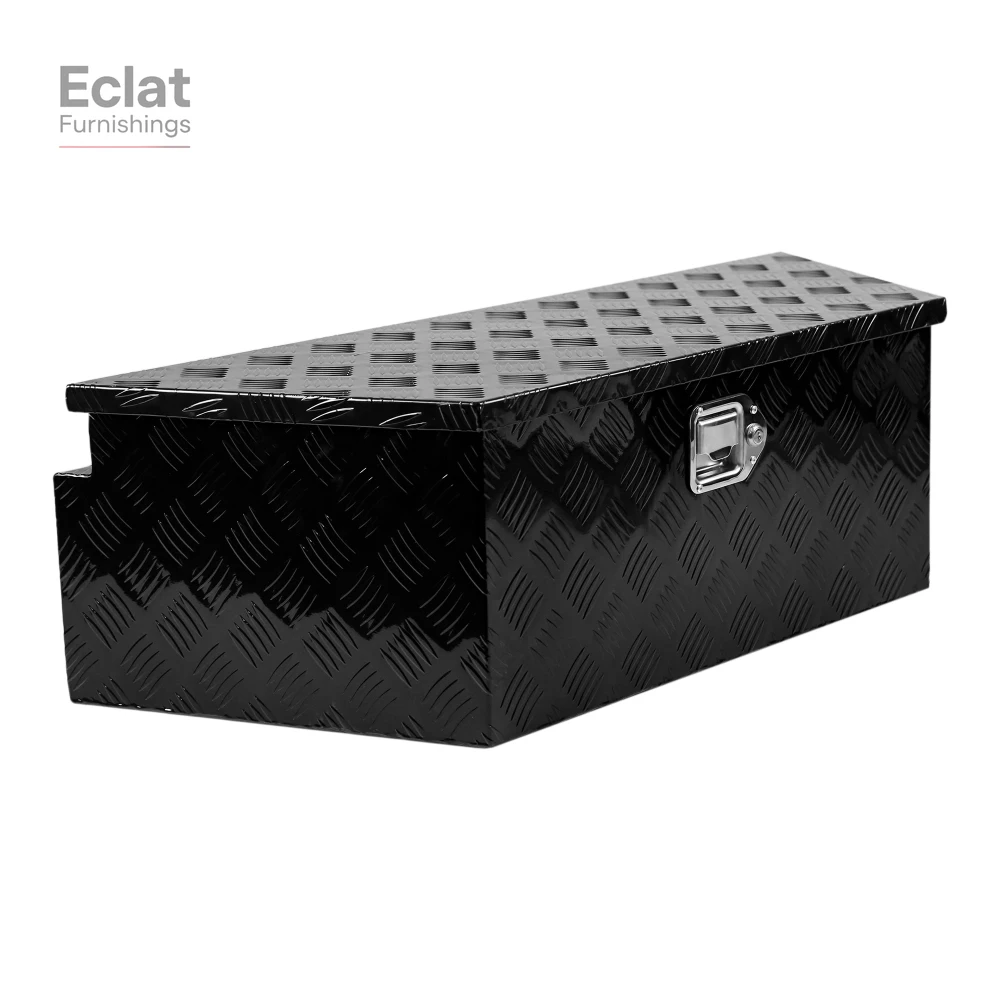 39 Inch Aluminum Utility Trailer Tongue Tool Box 5 Bar Tread Trailer Tongue Box Waterproof Under Truck Storage for Pick Up Truck
39 Inch Aluminum Utility Trailer Tongue Tool Box 5 Bar Tread Trailer Tongue Box Waterproof Under Truck Storage for Pick Up Truck