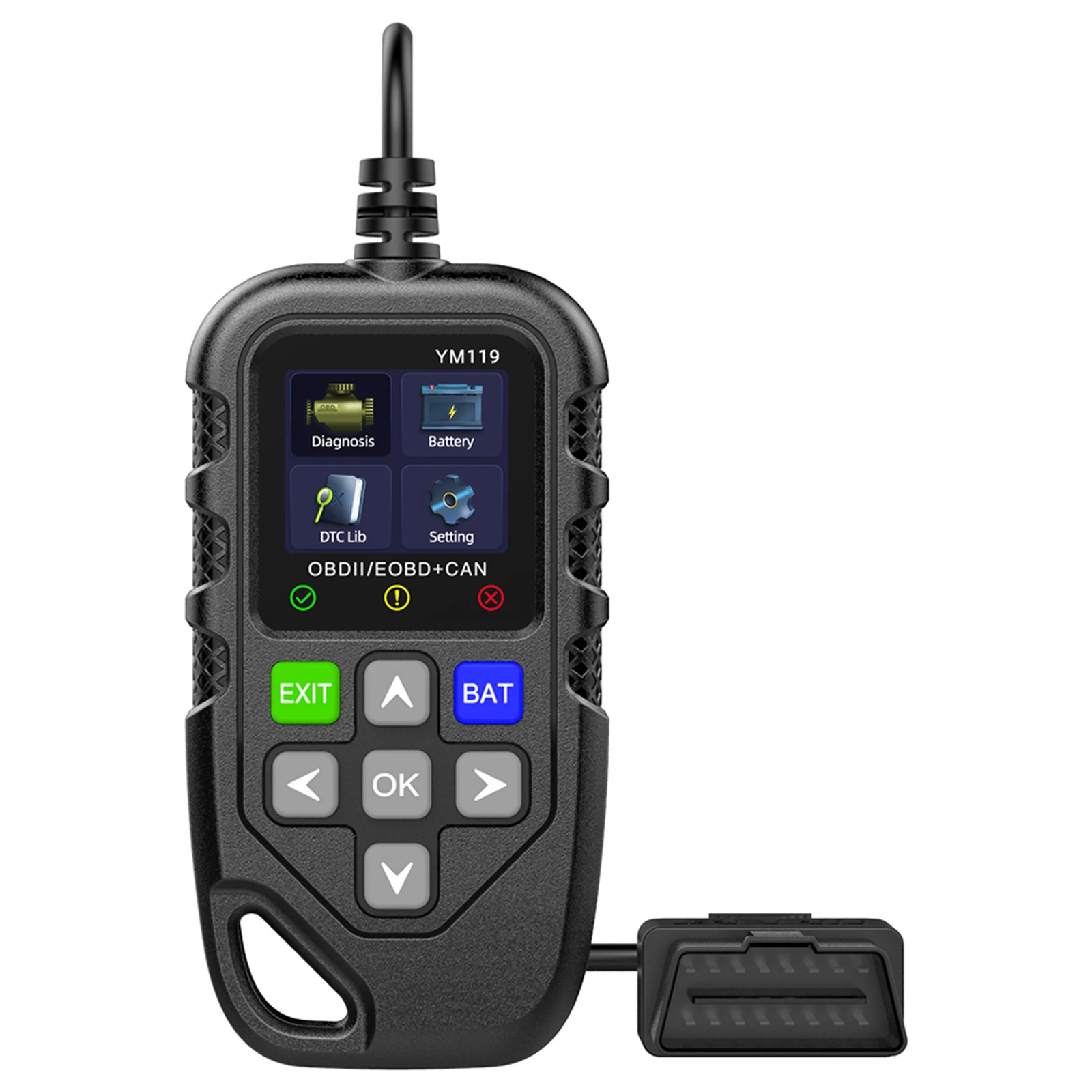 YM119 OBD2 Scanner Check Engine Code Reader Battery Tester Clear Fault Codes OBDII Scanner Diagnostic Tool for 12V Vehicles
YM119 OBD2 Scanner Check Engine Code Reader Battery Tester Clear Fault Codes OBDII Scanner Diagnostic Tool for 12V Vehicles