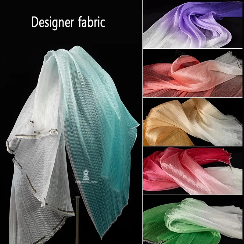 Gradual Change Texture Pleated Organza Fabric, Pleated Shape Wedding Decoration Background Stage Koi Designer Fabric
Gradual Change Texture Pleated Organza Fabric, Pleated Shape Wedding Decoration Background Stage Koi Designer Fabric