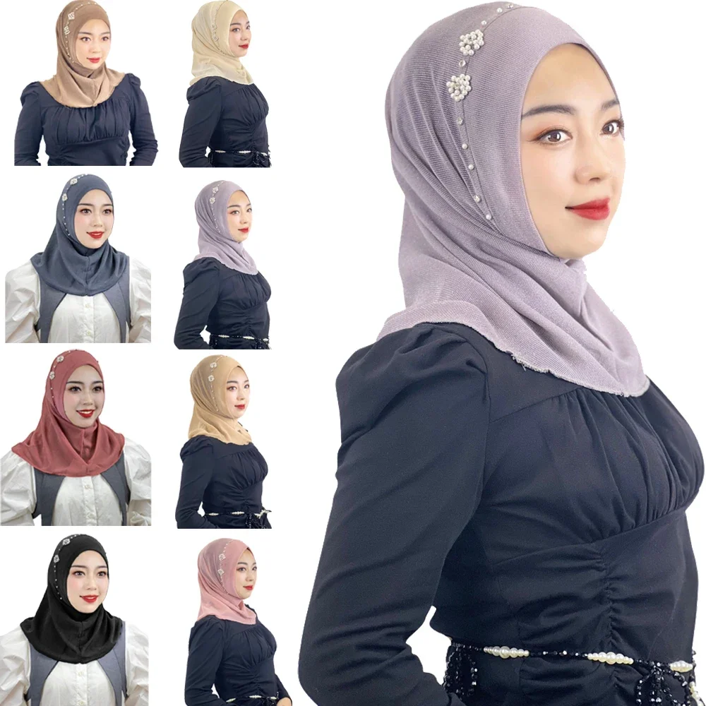 Muslim Women Instant Hijab With Beading Amira Hat Turban Islamic Pull On Ready Scarf Ladies Shawls Headwear Headwrap Cover Caps
Muslim Women Instant Hijab With Beading Amira Hat Turban Islamic Pull On Ready Scarf Ladies Shawls Headwear Headwrap Cover Caps