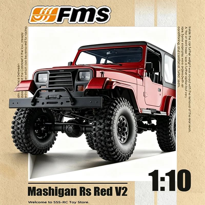 In-Stock 1:10 Fms Mashigan Rs Red V2 Rock Crawler Explorer Hard Shell Off Road Vehicle Large Climbing Car Hobby Enthusiasts Gift
In-Stock 1:10 Fms Mashigan Rs Red V2 Rock Crawler Explorer Hard Shell Off Road Vehicle Large Climbing Car Hobby Enthusiasts Gift