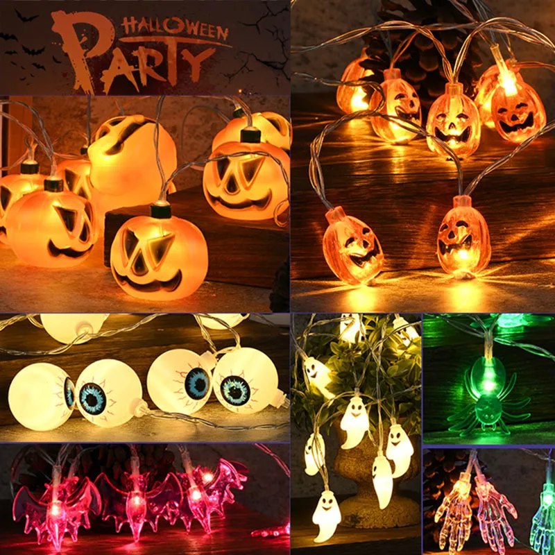 LED Halloween Decoration String Lights Pumpkin Spider Bat Skull Figure Lamp DIY Hanging Ornament Horror Festival Party Supplies
LED Halloween Decoration String Lights Pumpkin Spider Bat Skull Figure Lamp DIY Hanging Ornament Horror Festival Party Supplies
