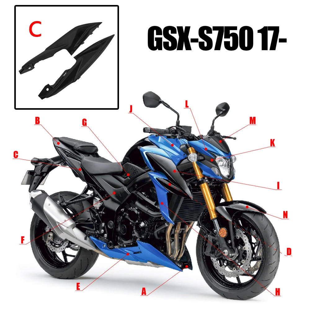 For SUZUKI GSX-S750 2017 2018 2019 2020 2021 Accessories Motorcycle Rear Seat Frame Side Tail Cover Injection Fairing
For SUZUKI GSX-S750 2017 2018 2019 2020 2021 Accessories Motorcycle Rear Seat Frame Side Tail Cover Injection Fairing