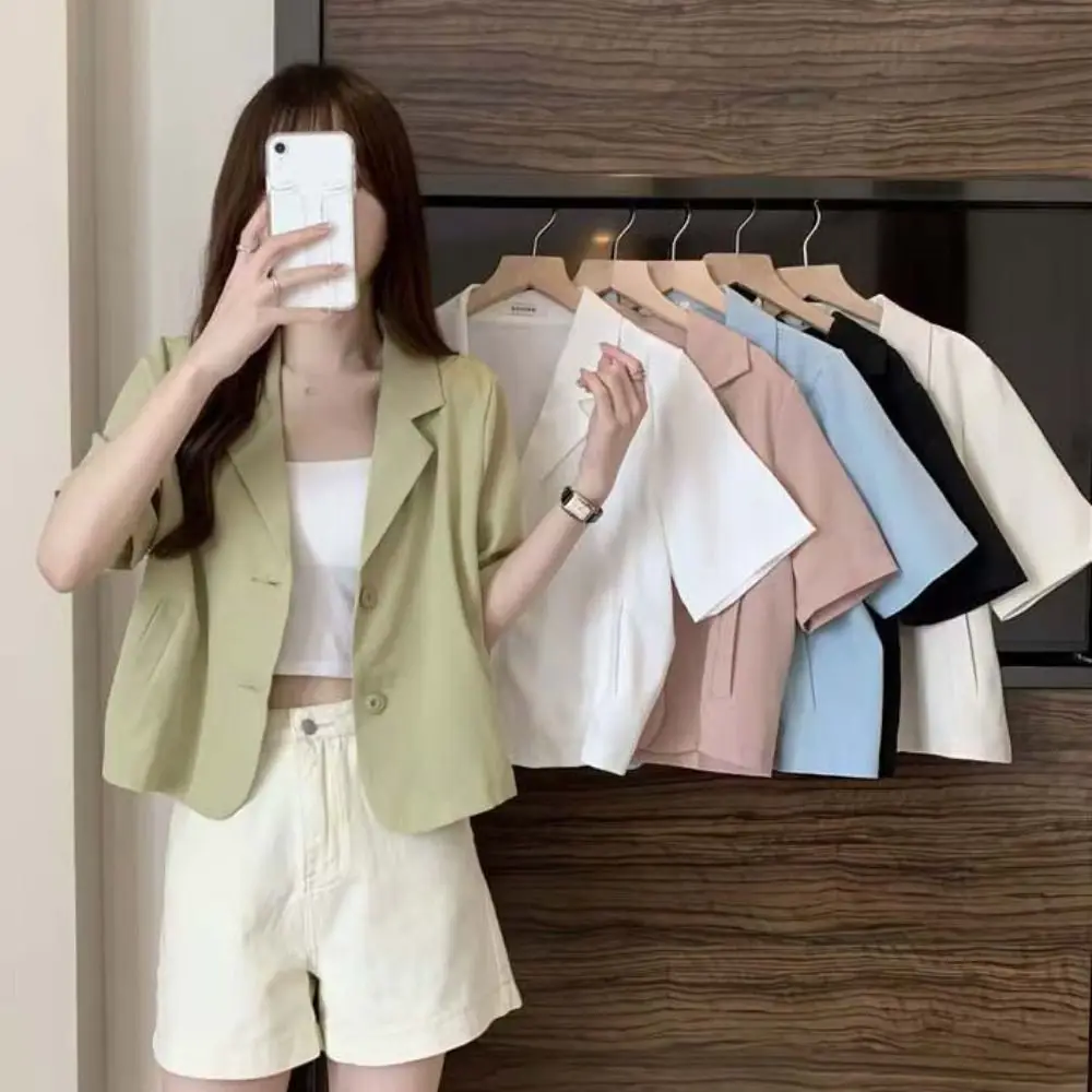 Leisure Flip Collar Short Sleeve Business Shirts Thin Streatwear V-neck Shirt Tops Female Clothing Simple Women's Blouse Girl
Leisure Flip Collar Short Sleeve Business Shirts Thin Streatwear V-neck Shirt Tops Female Clothing Simple Women's Blouse Girl