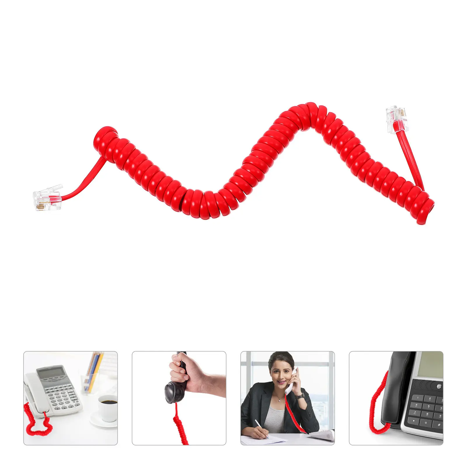 2Pcs Landline Phone Cord Coiled Telephone Cable Spiral Adjustable Receiver Cord Heavy Duty Copper Wire Stylish Black Phone
2Pcs Landline Phone Cord Coiled Telephone Cable Spiral Adjustable Receiver Cord Heavy Duty Copper Wire Stylish Black Phone