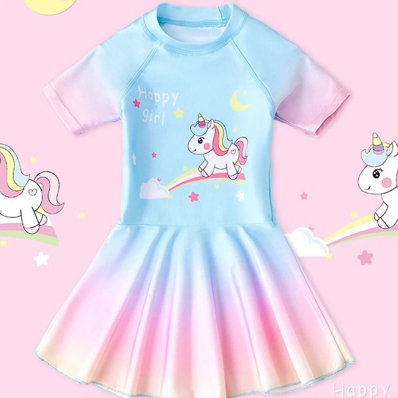 2025 New Summer Unicorn Rainbow Kids Swimwear Short sleeve Girls Dress Princess Baby Small Medium Large Children Swimwear Cute
2025 New Summer Unicorn Rainbow Kids Swimwear Short sleeve Girls Dress Princess Baby Small Medium Large Children Swimwear Cute