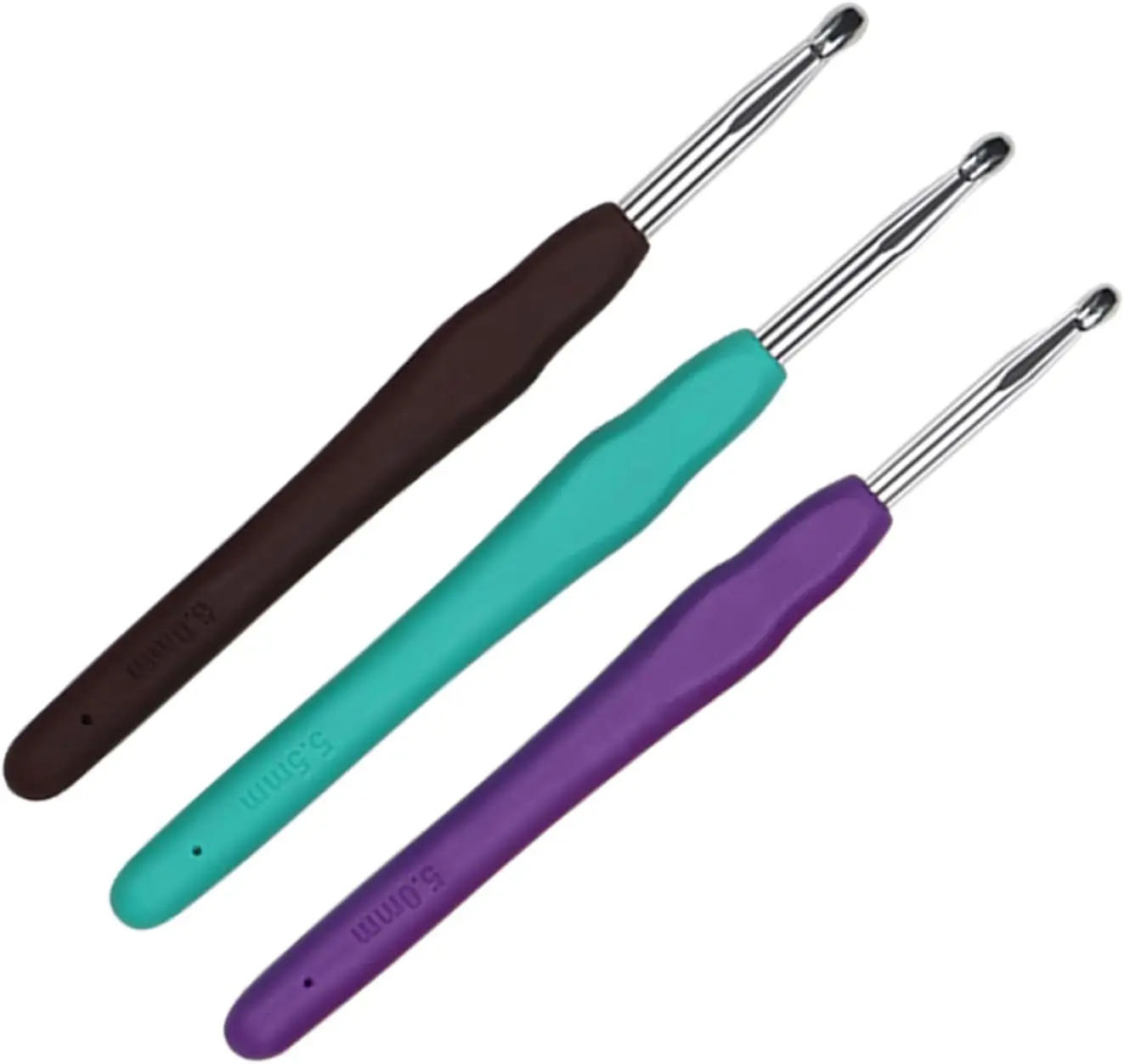 Crochet Hooks Set 5.0mm 5.5mm 6.0mm for Knitting Gloves Hats Scarves with Smooth Yarn Weaving
Crochet Hooks Set 5.0mm 5.5mm 6.0mm for Knitting Gloves Hats Scarves with Smooth Yarn Weaving