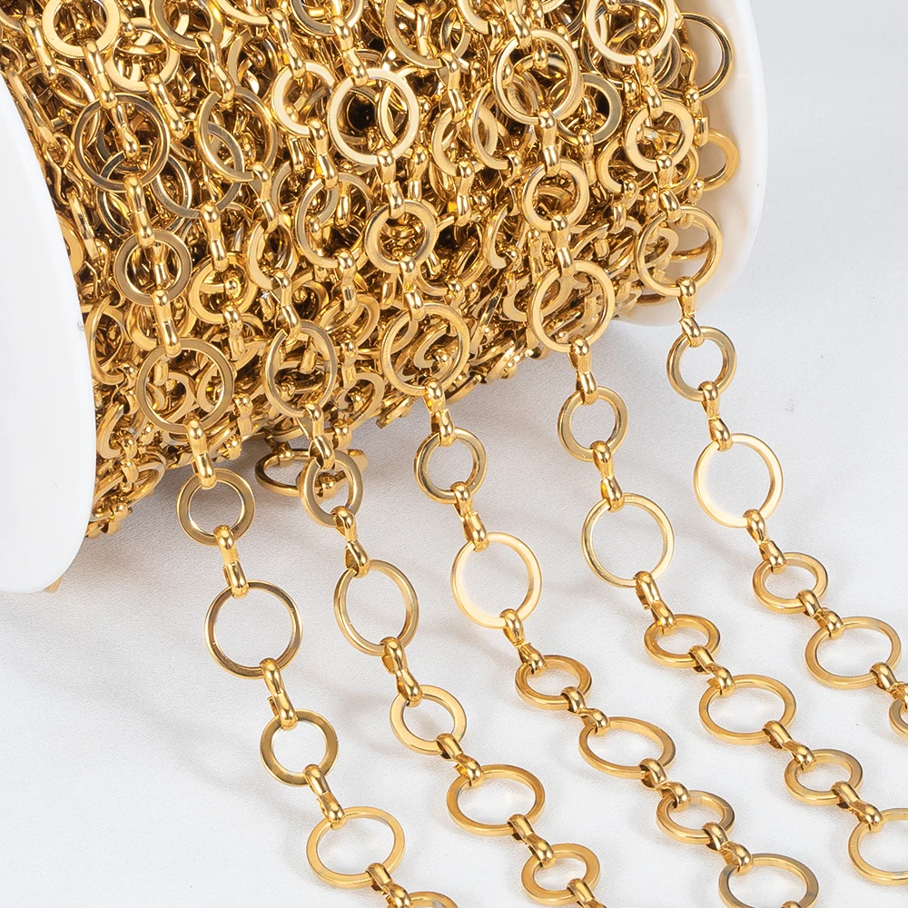 1Meters Stainless Steel Circle Link Chain 8mm 10mm O-shape Loop Chain DIY Jewelry Making Necklace Bracelet Supplies Findings
1Meters Stainless Steel Circle Link Chain 8mm 10mm O-shape Loop Chain DIY Jewelry Making Necklace Bracelet Supplies Findings